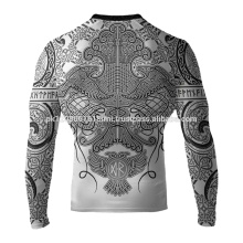 Großhandel Custom Printed Tight MMA Rash Guard 3D-Design